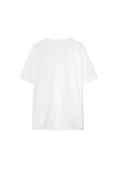 Burberry Cotton T Shirt Featuring Front Logo Print In White