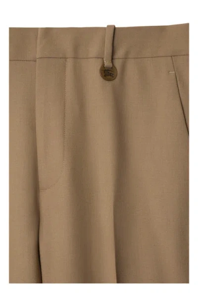 Burberry Wool Tailored Trousers In White