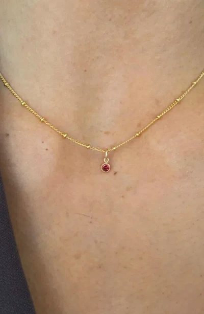 Cuffed By Nano Birthstone 14k Gold Filled Necklace