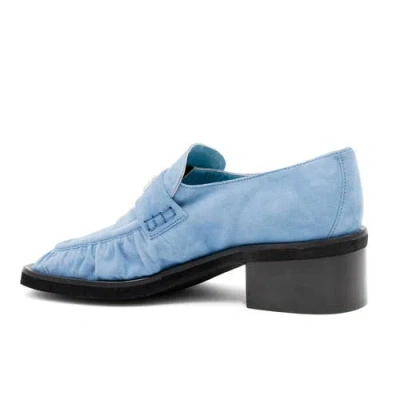 Valentina Rangoni Cortina Block Heel Loafer In Blue