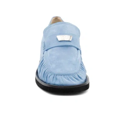 Valentina Rangoni Cortina Block Heel Loafer In Blue