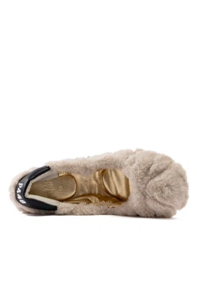 P448 Stella Teddy Ballet Flat In Neutral