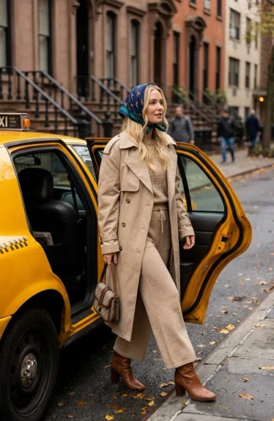 Jessie Zhao New York Freedom Wings Double Sided Silk Scarf In Blue