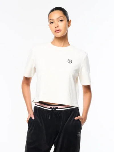 Sergio Tacchini Adele Velour T-shirt In White