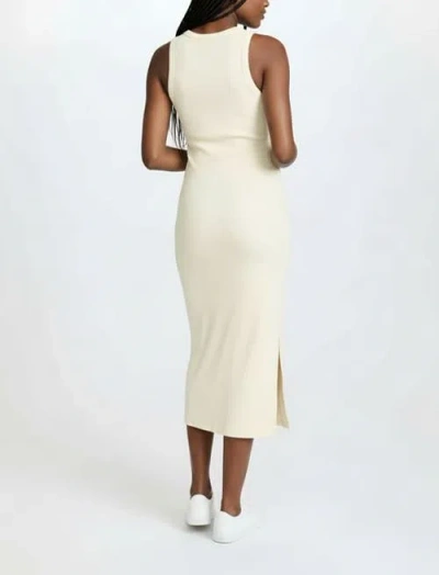 Motherhood Maternity Crew Neck Sleeveless Racerback Maternity Midi Dress In White