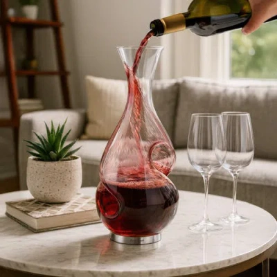 Final Touch L'grand Conundrum Aerator Decanter In Transparent