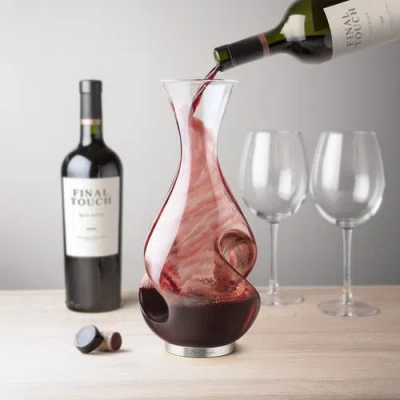 Final Touch L'grand Conundrum Aerator Decanter In Transparent