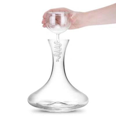 Final Touch Twister Glass Aerator & Decanter Set In Transparent