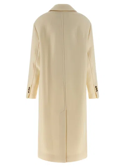 Ami Alexandre Mattiussi Ami Paris Women Double-breasted Coat In Neutral