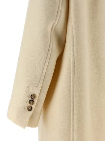 Ami Alexandre Mattiussi Ami Paris Women Double-breasted Coat In Neutral