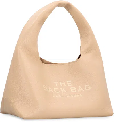 Marc Jacobs Leather The Sack Bag In Neutral