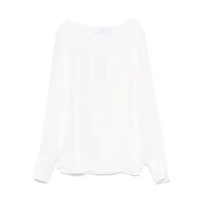 De Santis Silk Blouse In White