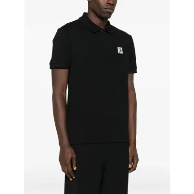 Balmain Neutrals Polo Shirts Men In Black