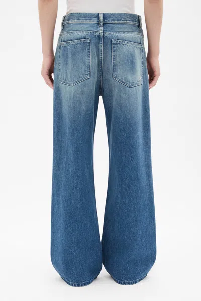 Ann Demeulemeester Modest Relaxed Flared Trousers In Blue
