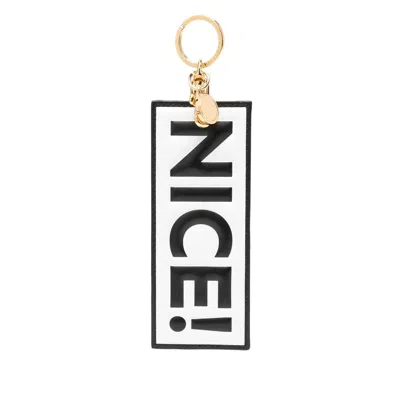 Moschino Keyring In White