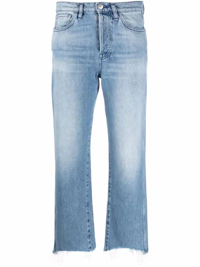 3x1 Austin Cropped Denim Jeans In Blue