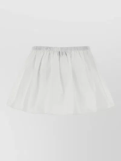 Miu Miu Poplin Mini Skirt Front Pockets Buttons In Multi