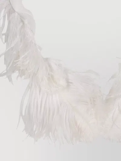 Attico Mini Feather Dress In White