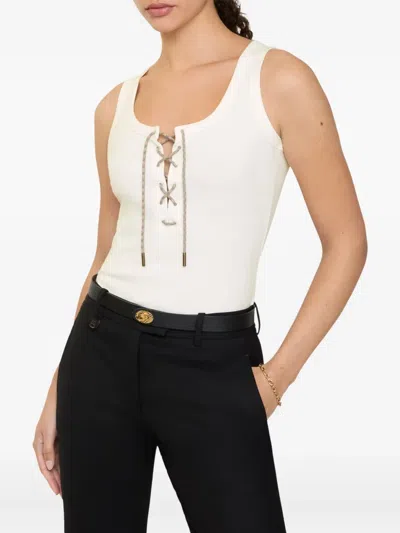 Burberry Adjustable-drawcord Tank Top In White