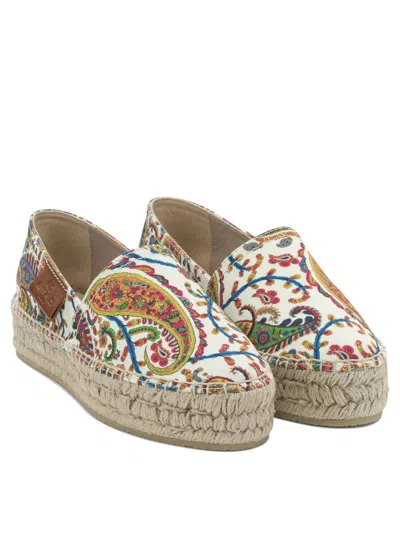 Etro Women Cotton Espadrilles In White