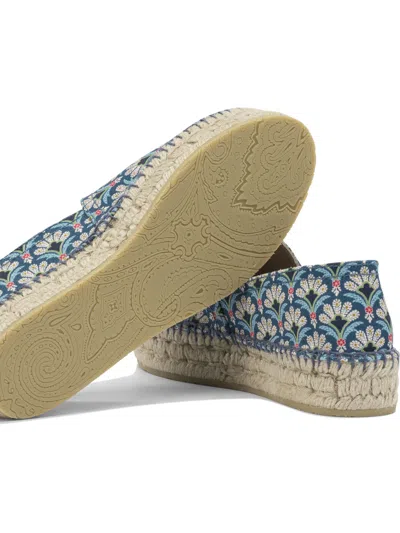 Etro Women Cotton Espadrilles In Blue