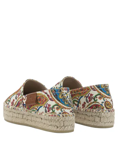 Etro Women Cotton Espadrilles In White