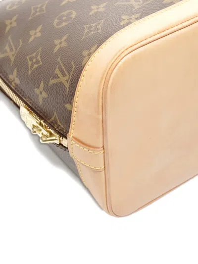 Pre-owned Louis Vuitton 2005 Pm Alma Monogram-pattern Top-handle Tote Bag In Brown