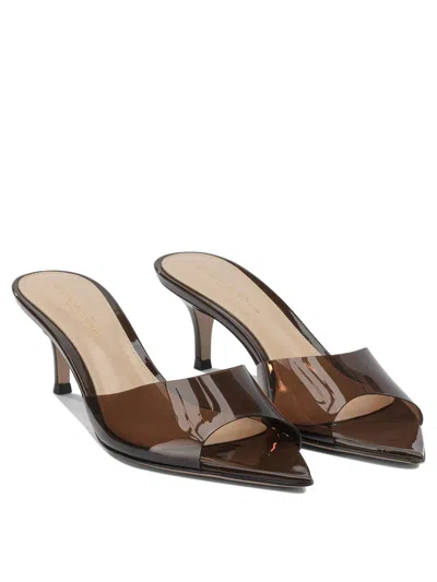 Gianvito Rossi Women "elle 55 Mm" Mules In Brown