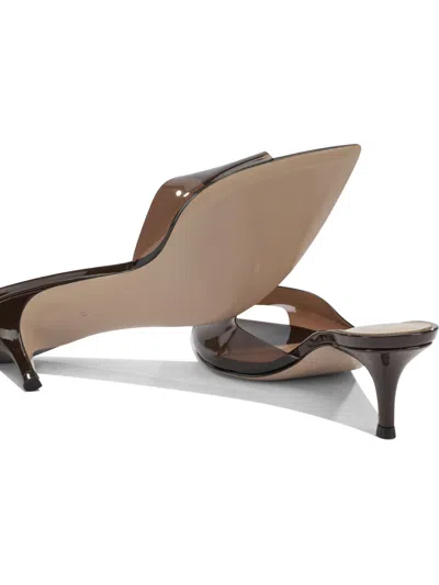 Gianvito Rossi Women "elle 55 Mm" Mules In Brown