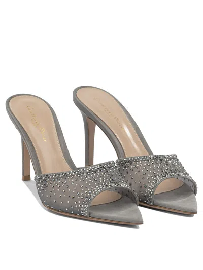 Gianvito Rossi Women "rania Mule 85 Mm" Mules In Gray