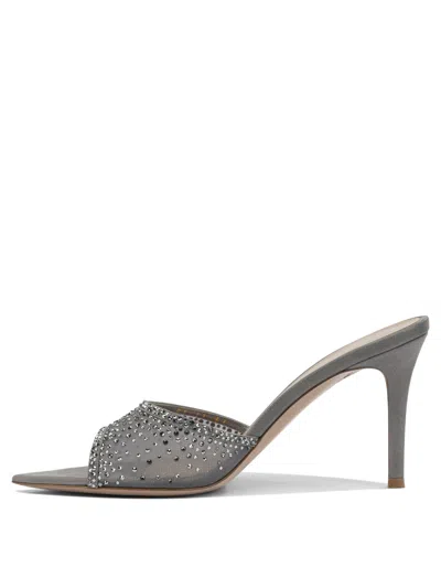 Gianvito Rossi Women "rania Mule 85 Mm" Mules In Gray