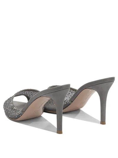 Gianvito Rossi Women "rania Mule 85 Mm" Mules In Gray
