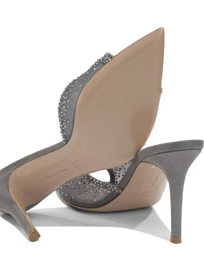 Gianvito Rossi Women "rania Mule 85 Mm" Mules In Gray