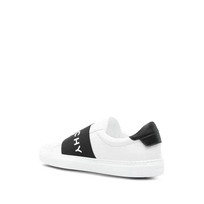 Givenchy Urban Street Leather Sneakers With Elastic Band In White