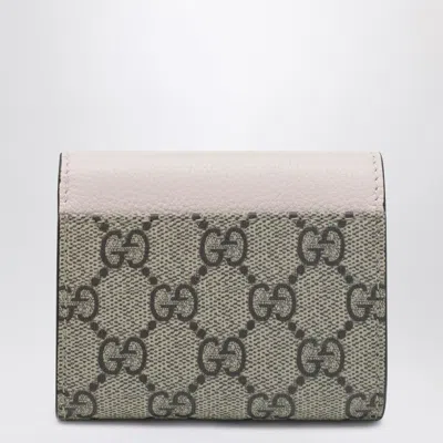 Gucci Mini Gg Marmont Wallet In Pink/gg Supreme Women In Pink