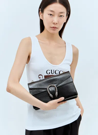 Gucci Chain Strap Shoulder Bag With Metal Hardware In Black