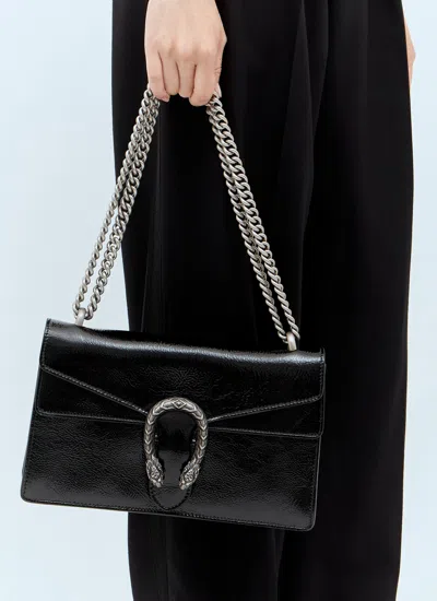 Gucci Chain Strap Shoulder Bag With Metal Hardware In Black