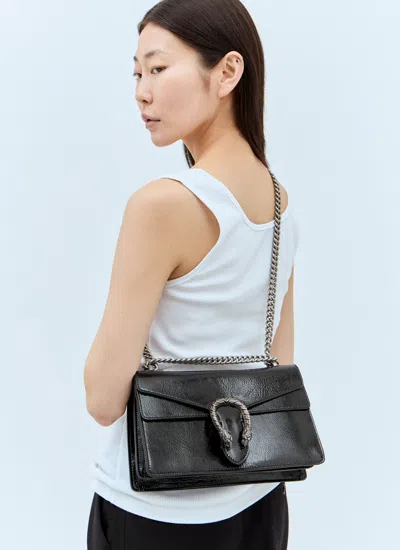 Gucci Chain Strap Shoulder Bag With Metal Hardware In Black