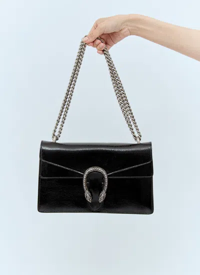 Gucci Chain Strap Shoulder Bag With Metal Hardware In Black