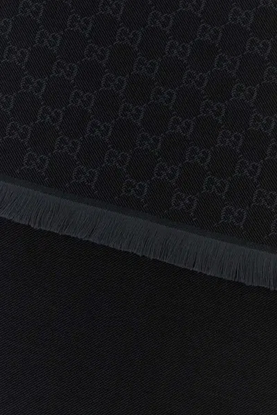 Gucci Women Embroidered Wool Scarf In Multi