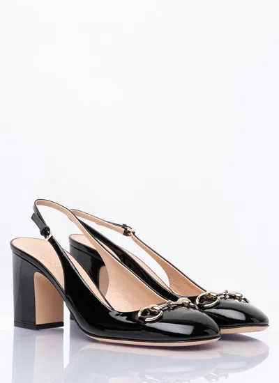 Gucci Women Horsebit Pumps In Black