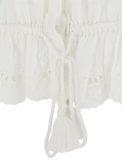 Isabel Marant Étoile Polly Lace And Cotton Blouse In White