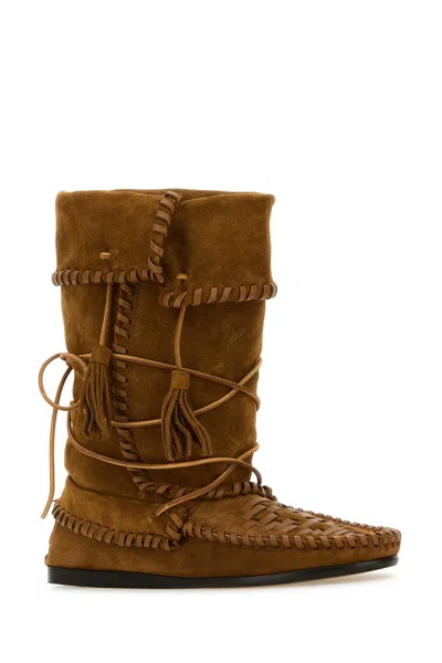 Isabel Marant Women Caramel Suede Winki Boots In Brown