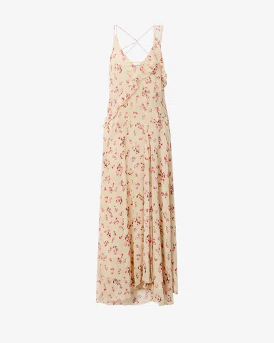 Isabel Marant Étoile Luxie Floral-pattern Midi Dress In Neutral