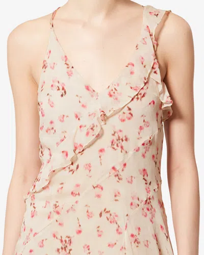 Isabel Marant Étoile Luxie Floral-pattern Midi Dress In Neutral