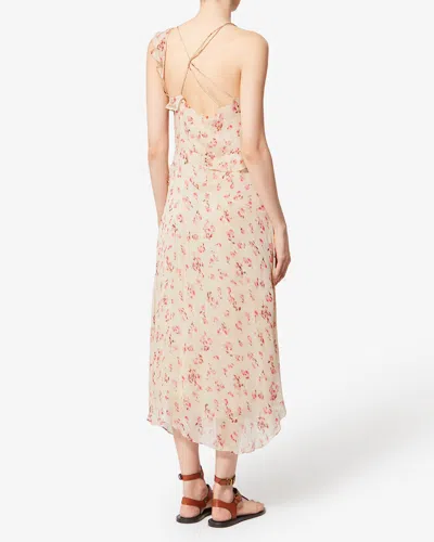 Isabel Marant Étoile Luxie Floral-pattern Midi Dress In Neutral