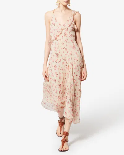 Isabel Marant Étoile Luxie Floral-pattern Midi Dress In Neutral