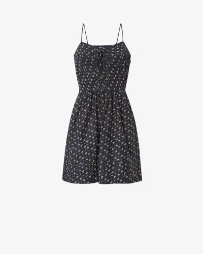 Isabel Marant Étoile Dryna Floral-pattern Mini Dress In Gray