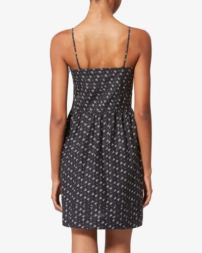 Isabel Marant Étoile Dryna Floral-pattern Mini Dress In Gray