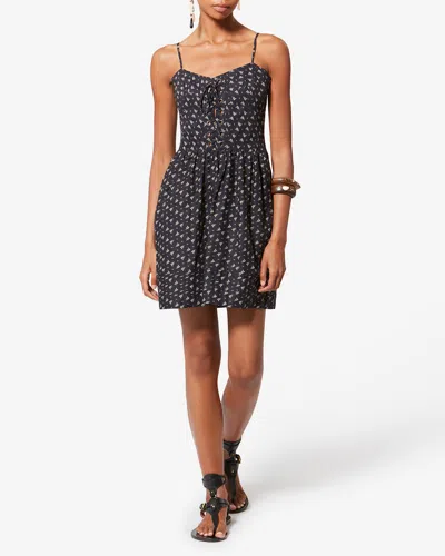 Isabel Marant Étoile Dryna Floral-pattern Mini Dress In Gray